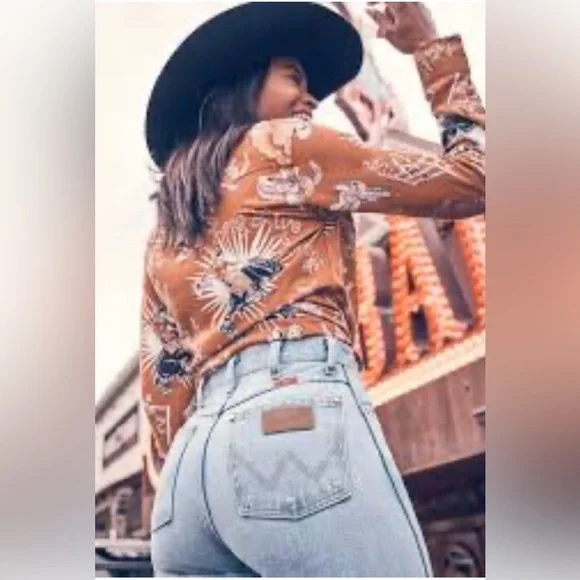 Wrangler Premium Pink Label XBarbie Bootcut Jean- Sz 31-EUC -Stretch- Y2KCowgirl - Picture 13 of 16